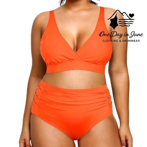 Yonique High Waist Bikini Swimsuit Size 18W - Picture 1 of 7